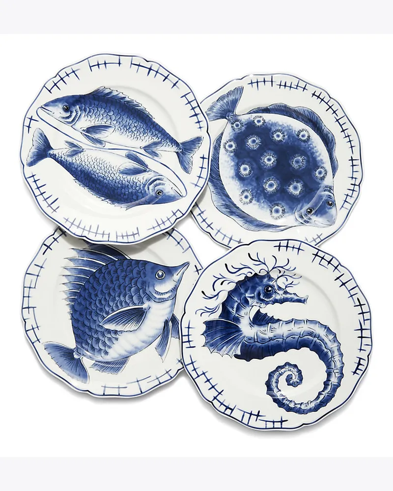 Tory Burch Fish Salad Plate, Set Of 4 