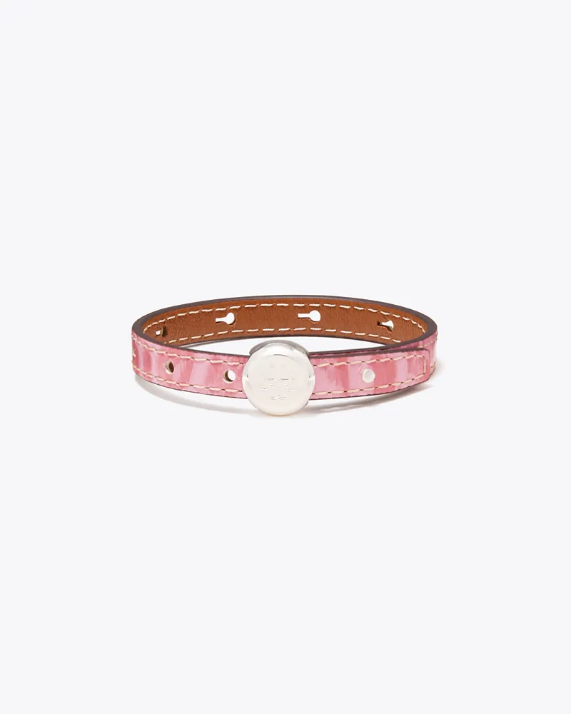 Tory Burch Icon Lederarmband Light