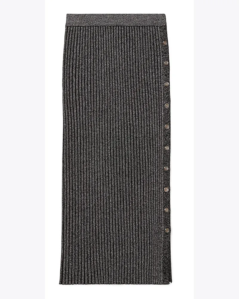 Tory Burch Strickrock Mit Lurexstreifen Black