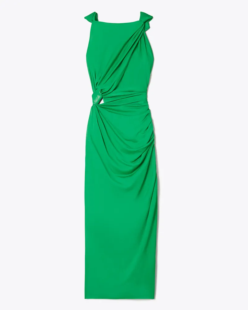 Tory Burch Damen Kleid aus Viskose mit Zierknoten Spring