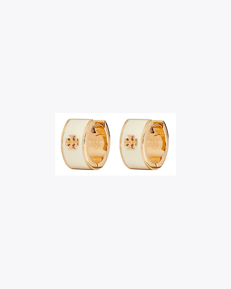 Tory Burch Kira Huggie-Kreole Mit Emaille 