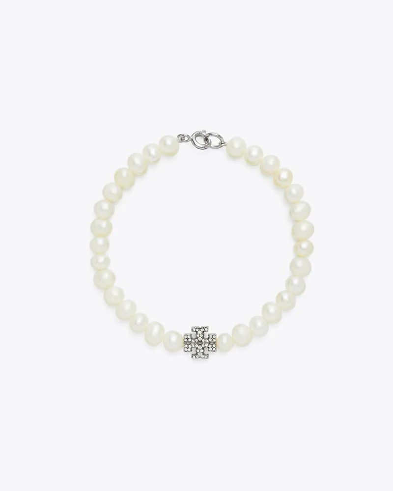 Tory Burch Damen Moondance Pearl and Pavé Bracelet Tory