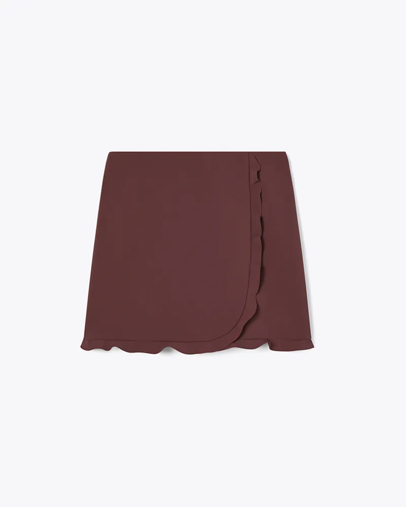 Tory Burch Damen Golfrock mit Rüschen und Stretchanteil Dark