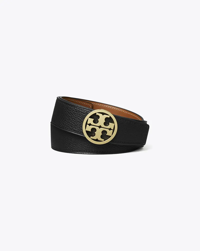 Tory Burch Damen 3,8 cm breiter Miller Wendegürtel Black