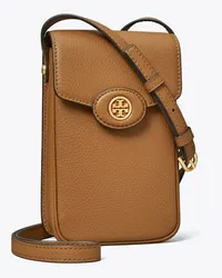 Tory Burch Robinson Pebbled Phone Crossbody Tiger's