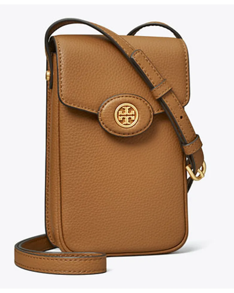 Tory Burch Robinson Pebbled Phone Crossbody Tiger's