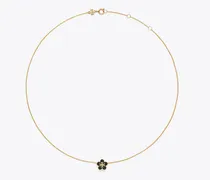 Damen Forget Me Not Halskette mit Blumenanhänger aus Emaille