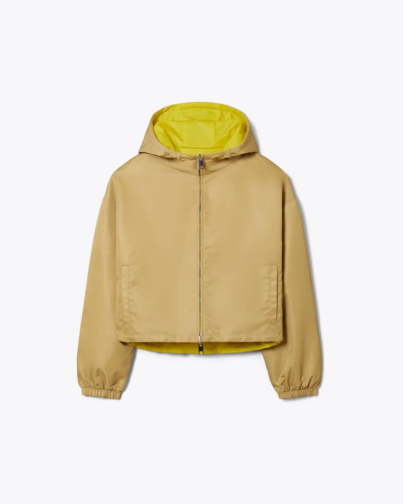 Tory Burch Wendbare, kurze Nylonjacke Green