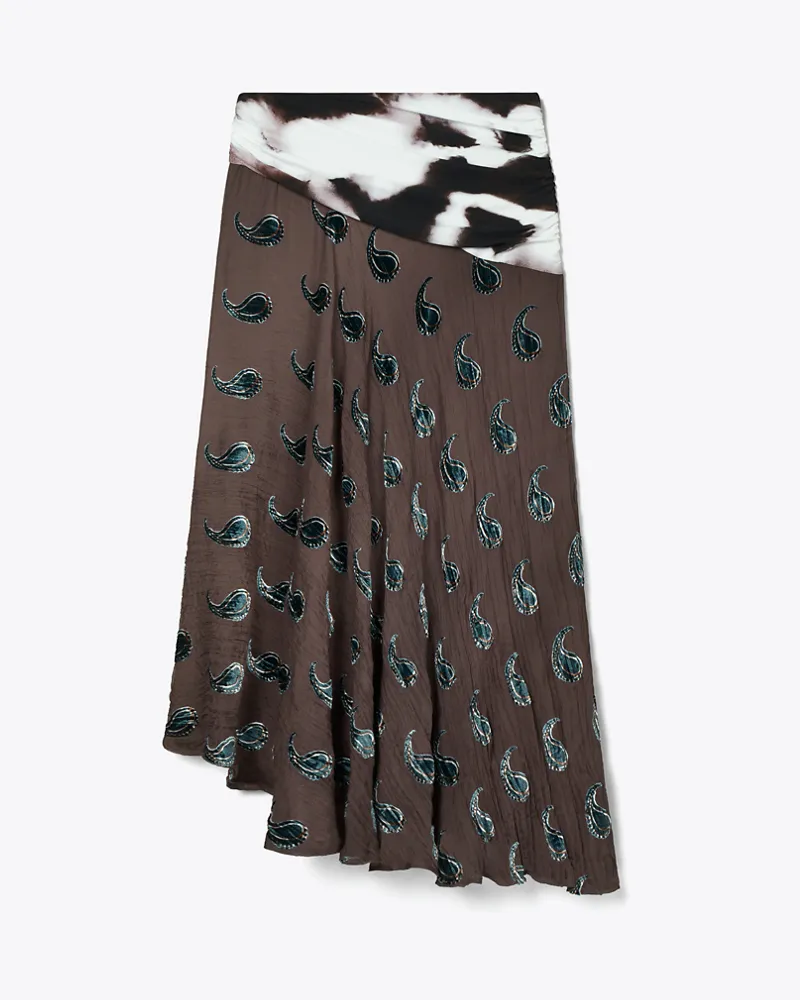 Tory Burch Damen Samtrock Brown