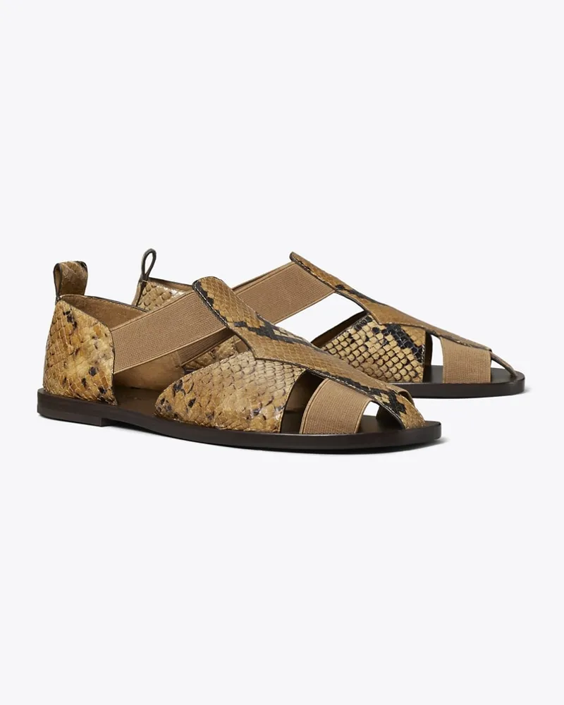 Tory Burch Damen Fischersandale Brown