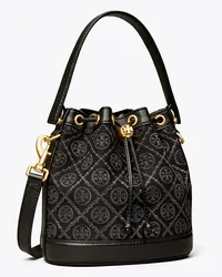 Tory Burch T Monogram Bucket Bag Black