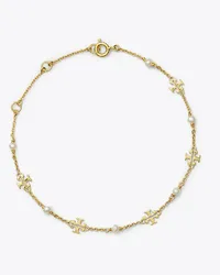 Tory Burch Kira Pearl Delicate Chain Bracelet Tory