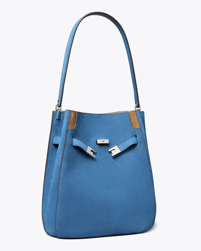 Tory Burch Lee Radziwill Bucket Bag aus Nubukleder Bright