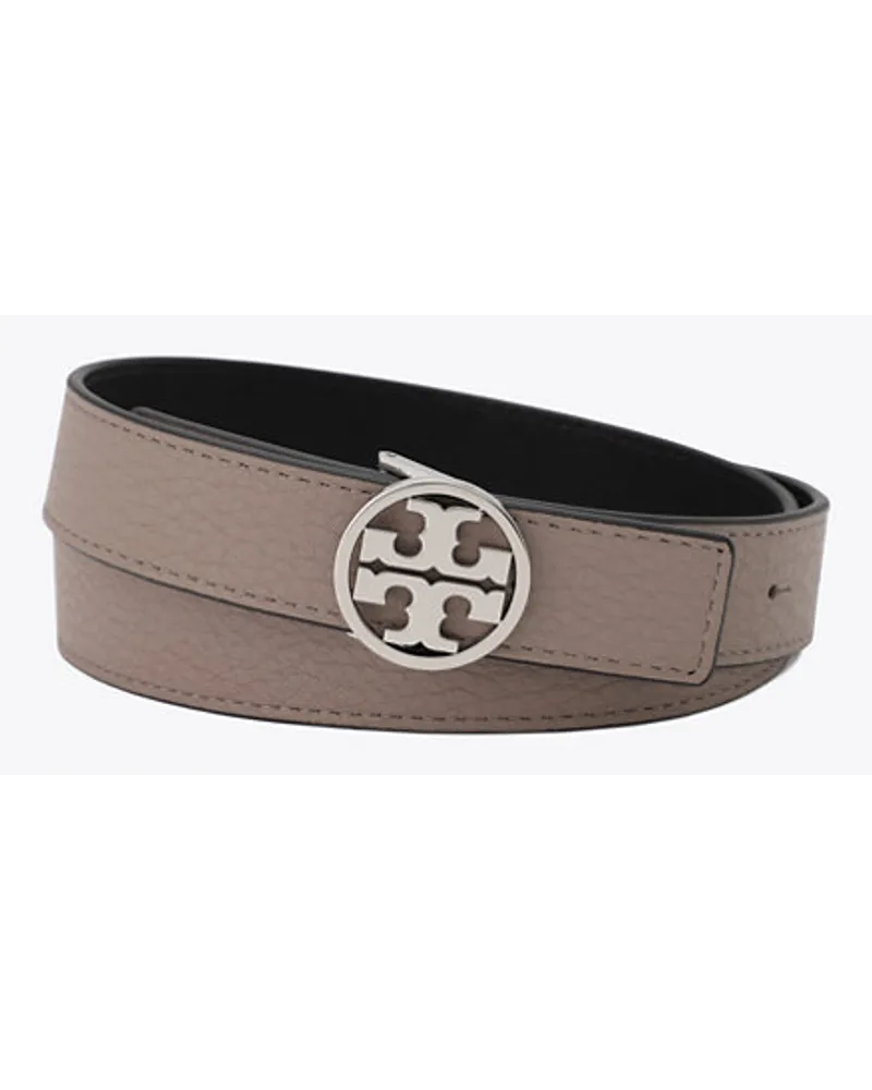 Tory Burch 1" Miller Reversible Belt Gray