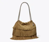Damen Fleming Suede Fringe Hobo Bag