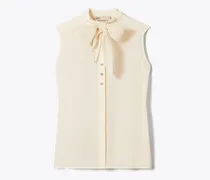 Damen Ärmellose Schluppenbluse