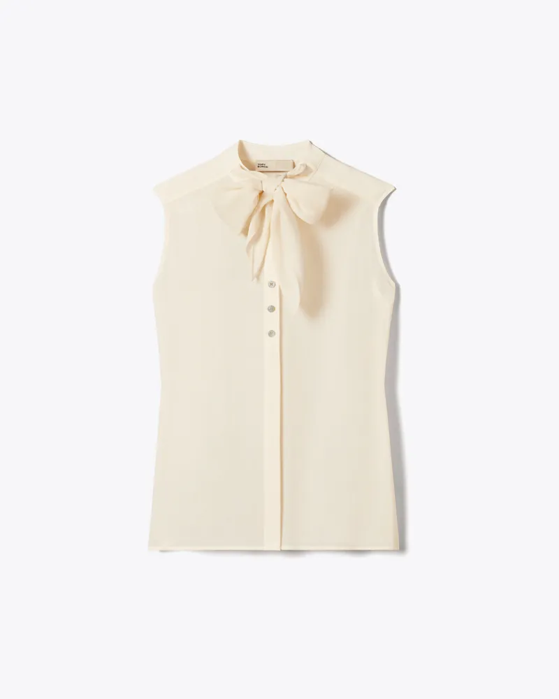 Tory Burch Damen Sleeveless Bow Blouse New