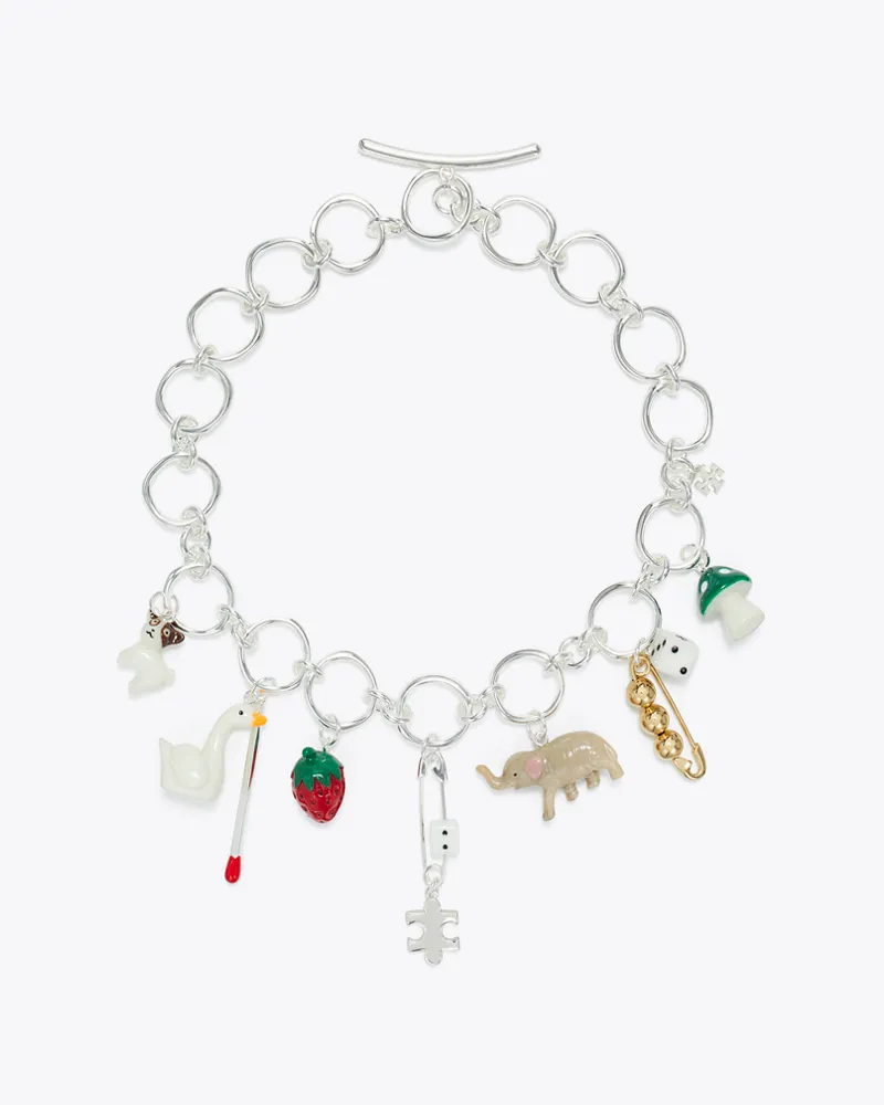 Tory Burch Damen Curiosity Charm Halskette Light