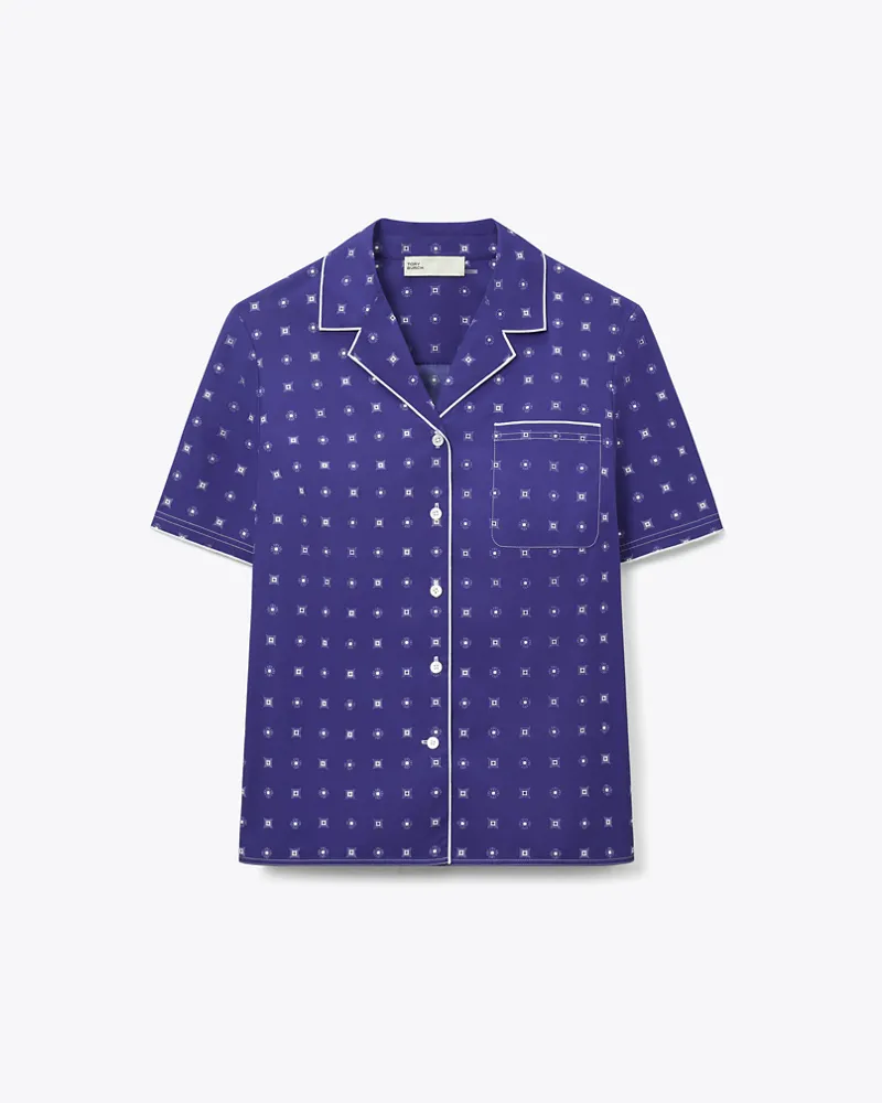 Tory Burch Damen Camp Shirt aus Twill Ballpoint