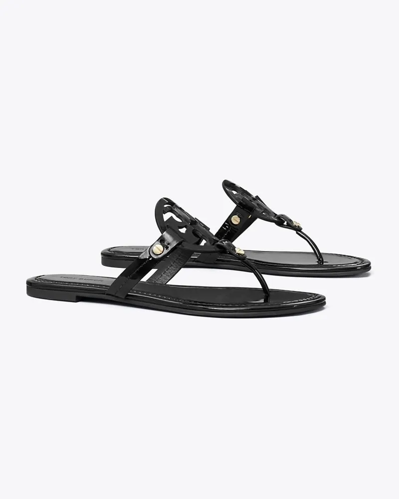 Tory Burch Damen Miller Sandale aus Lackleder Perfect