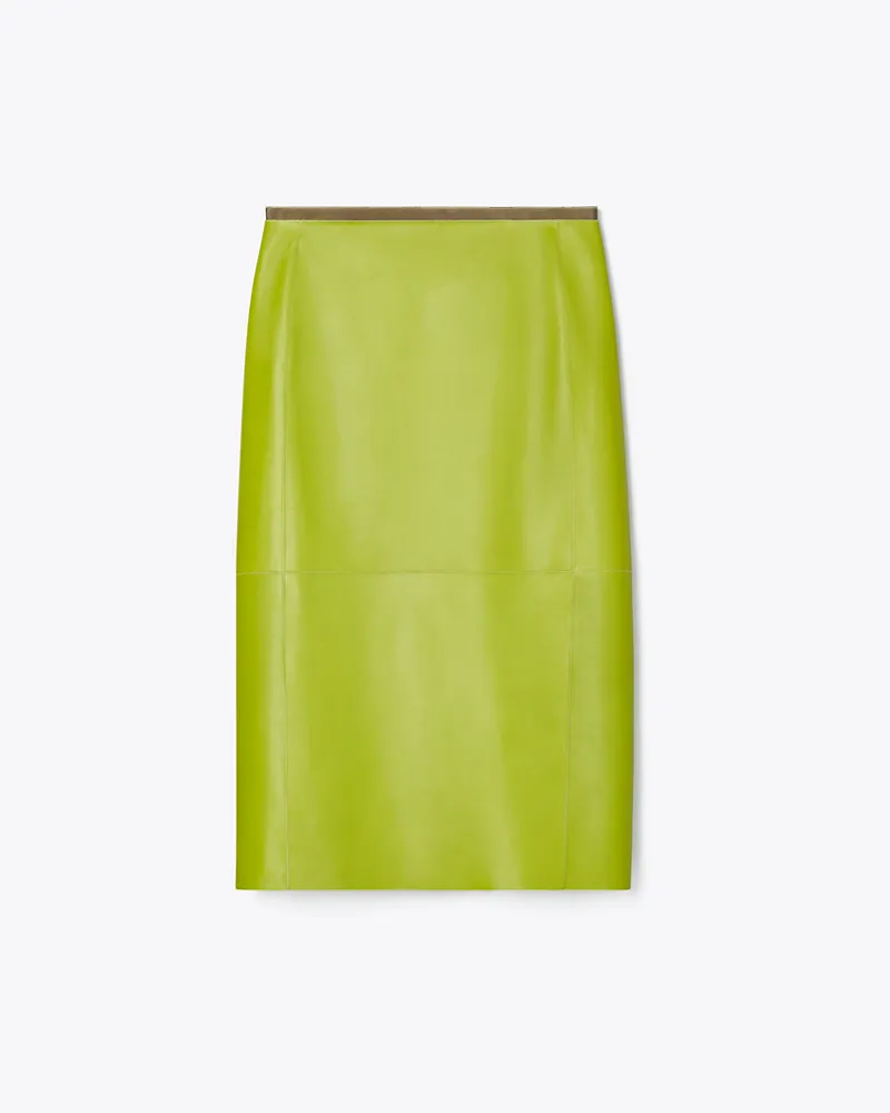 Tory Burch Damen Bleistiftrock aus Leder Leaf