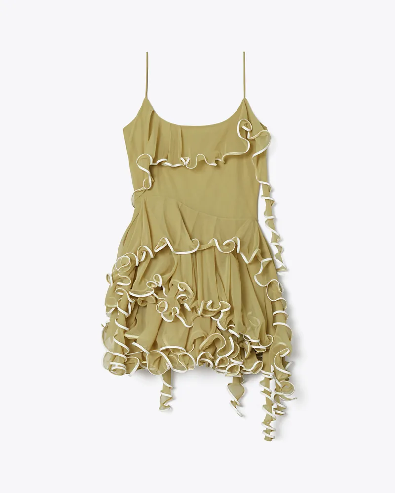 Tory Burch Damen Jellyfish Jerseykleid Moss