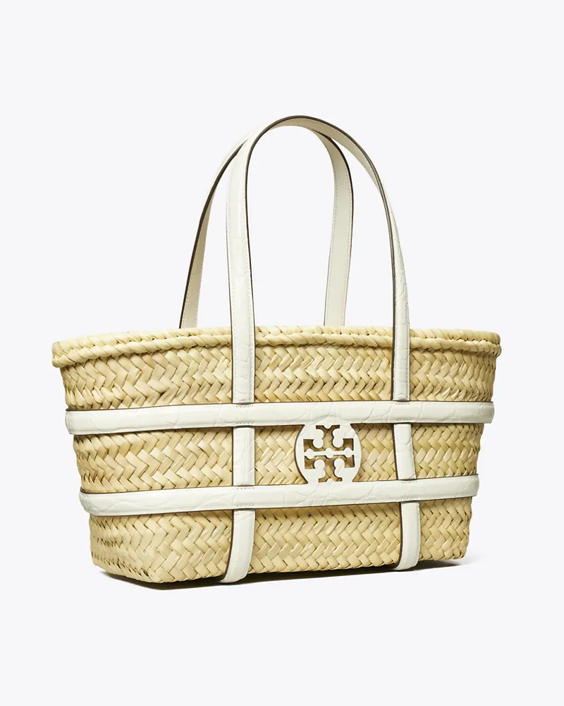 Tory Burch Damen Kleine Ella Korbtasche Blanc