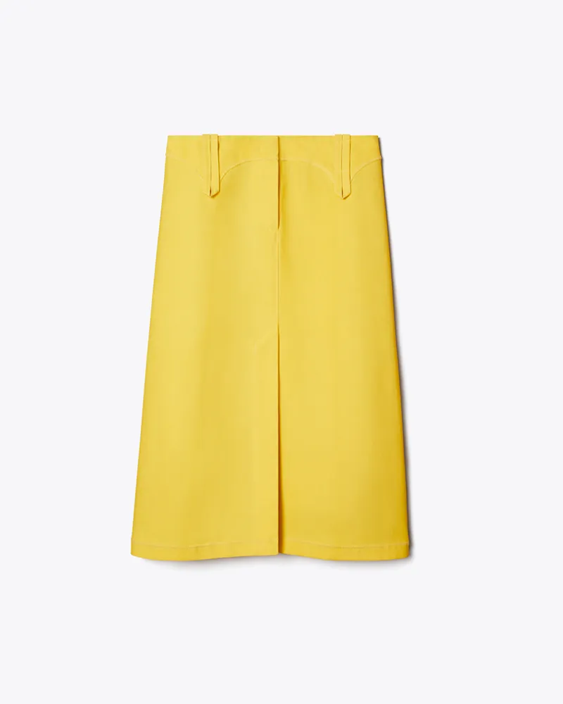 Tory Burch Damen Gewachster Canvas-Rock Banana