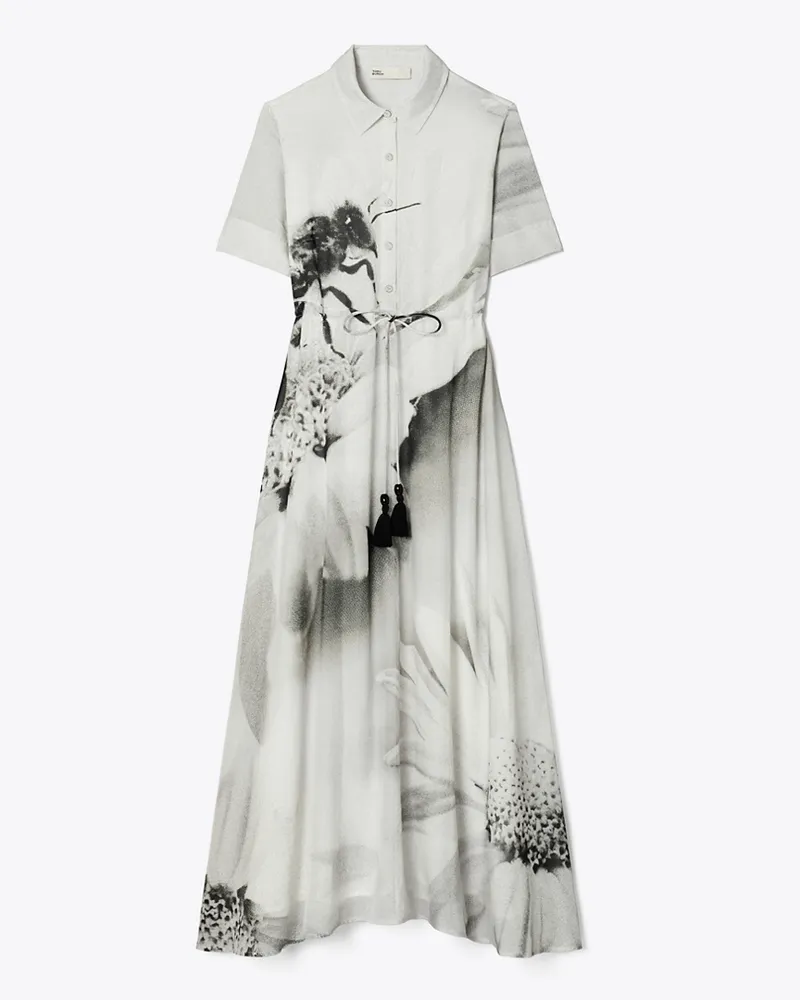 Tory Burch Damen Baumwollhemdkleid Gray