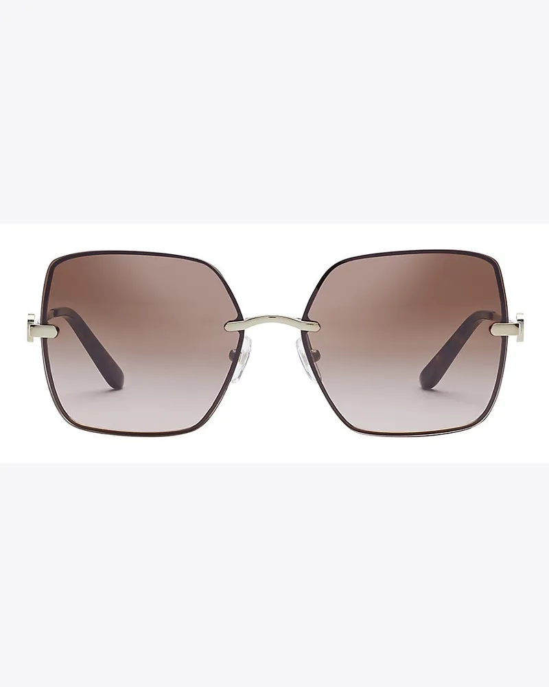 Tory Burch Miller Square Sunglasses Gold