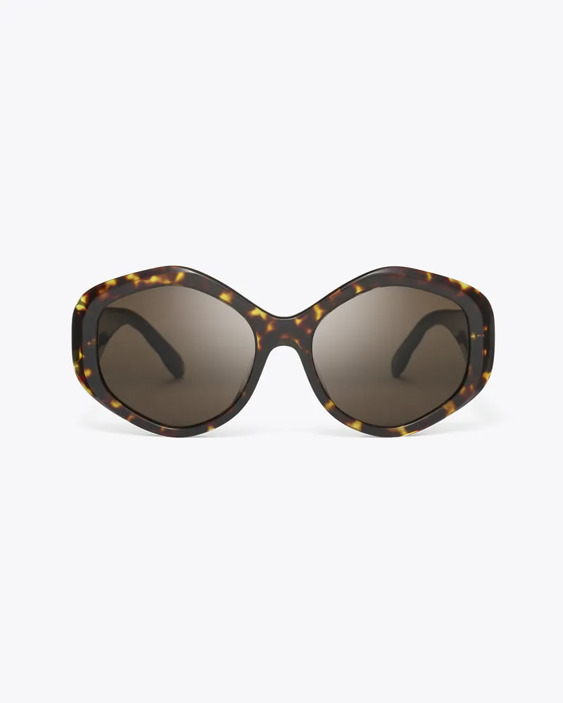 Tory Burch Damen Kira Geometric Sunglasses Dark