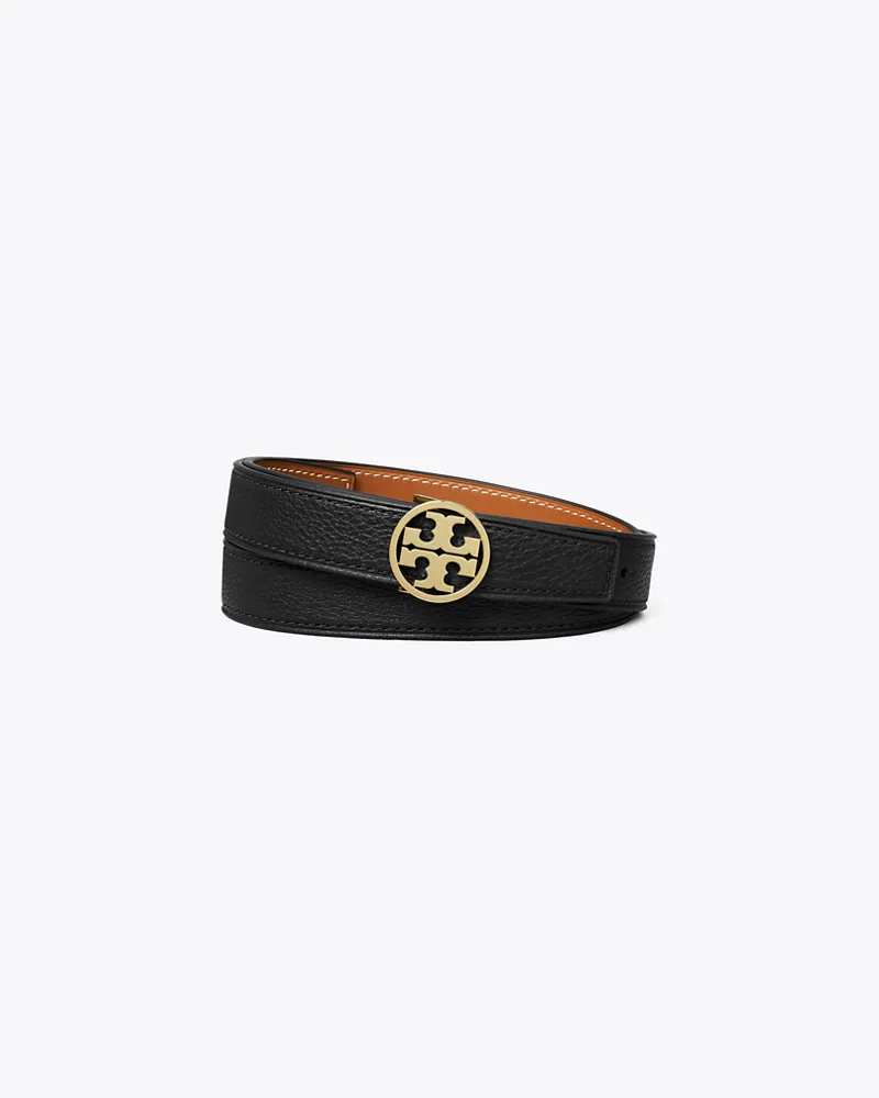 Tory Burch 2,5 cm breiter Miller Wendegürtel Black