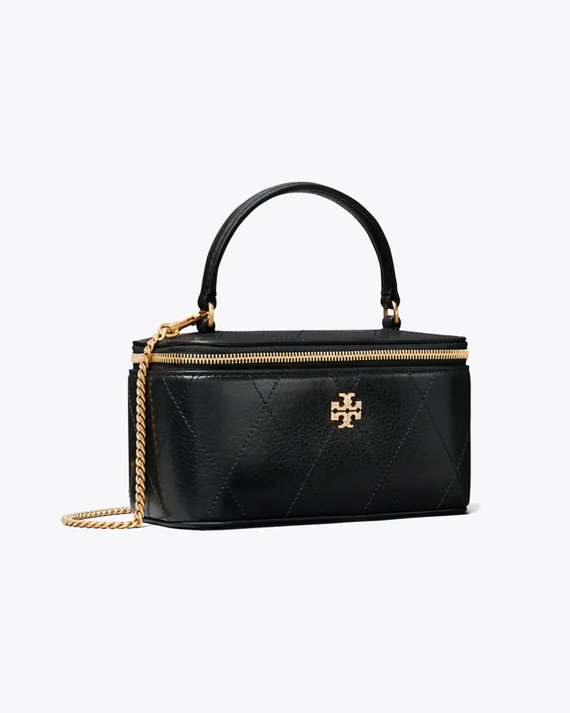 Tory Burch Gesteppte Charlie Pavé-Kosmetiktasche Black