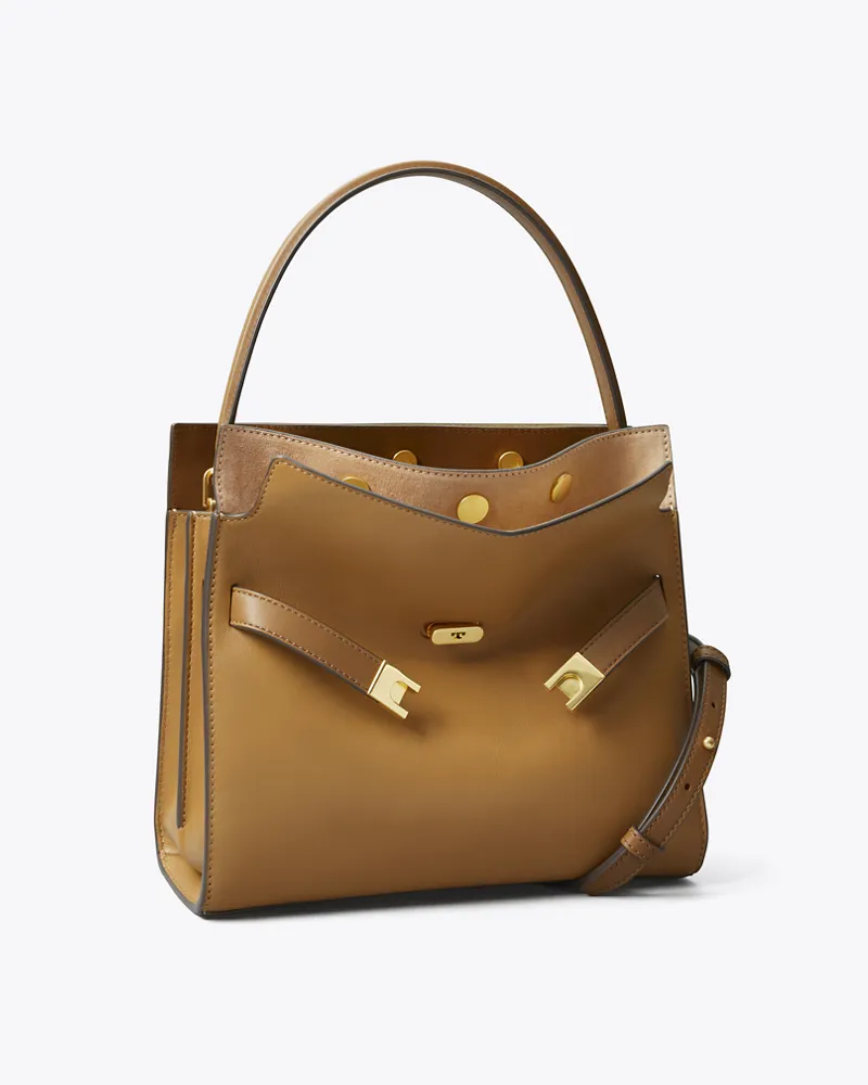 Tory Burch Damen Kleine Lee Radziwill Double Bag in Braun Tiramisu