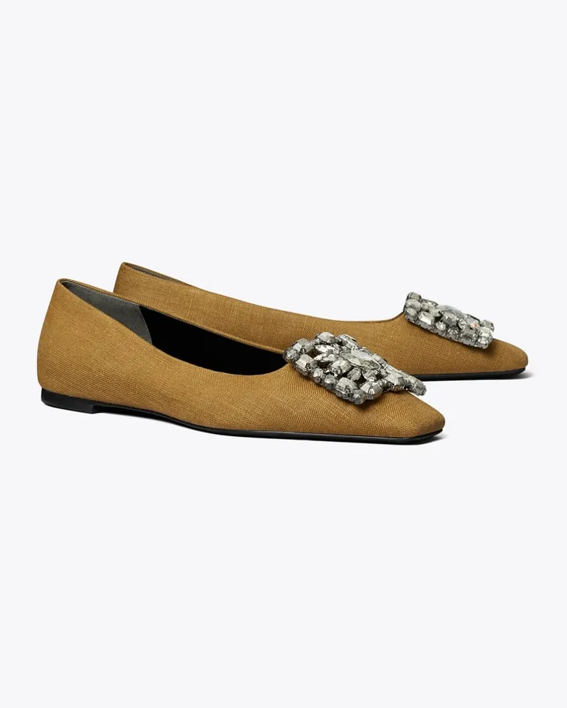 Tory Burch Georgia Crystal Ballet Golden