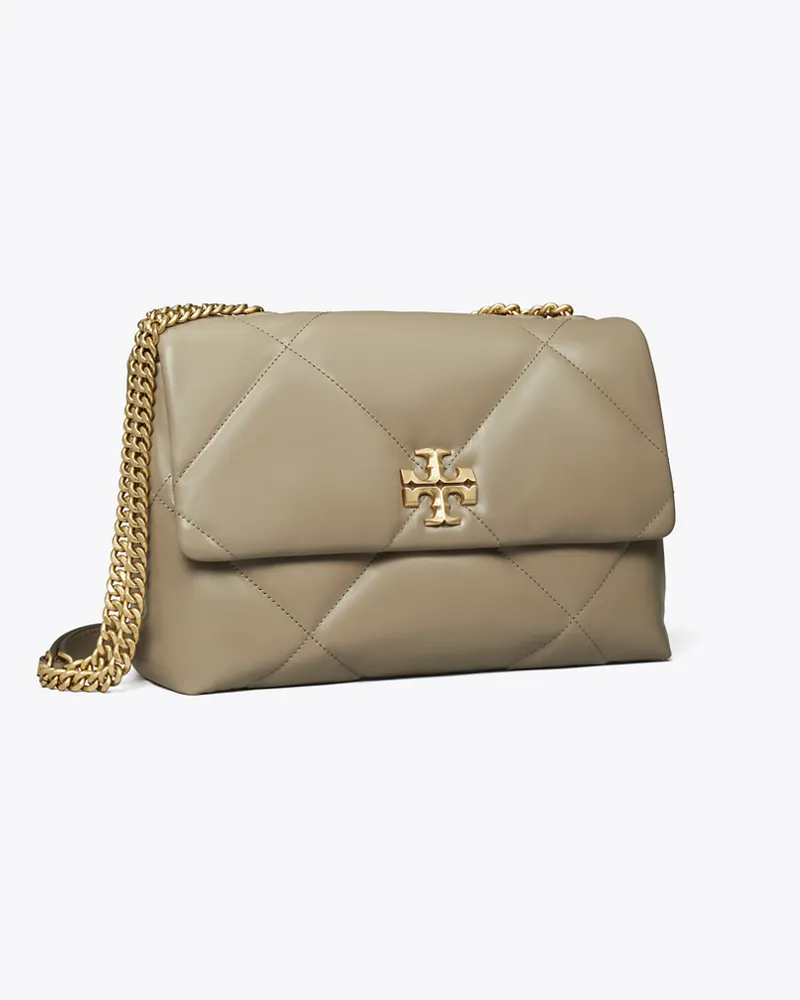 Tory Burch Damen Wandelbare Kira Schultertasche mit Rautensteppung Taupe