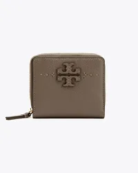 Tory Burch McGraw Bi-Fold Wallet Silver