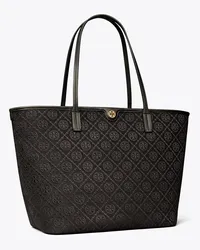 Tory Burch T Monogram Zip Tote Black