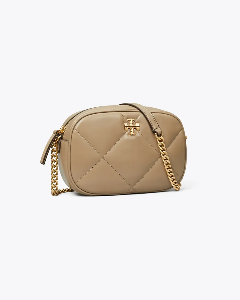 Tory Burch Damen Kira Umhängetasche mit Rautensteppung Taupe