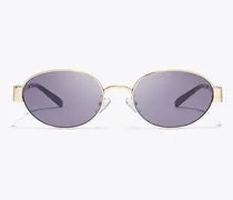 Damen Ovale Miller Sonnenbrille aus Metall