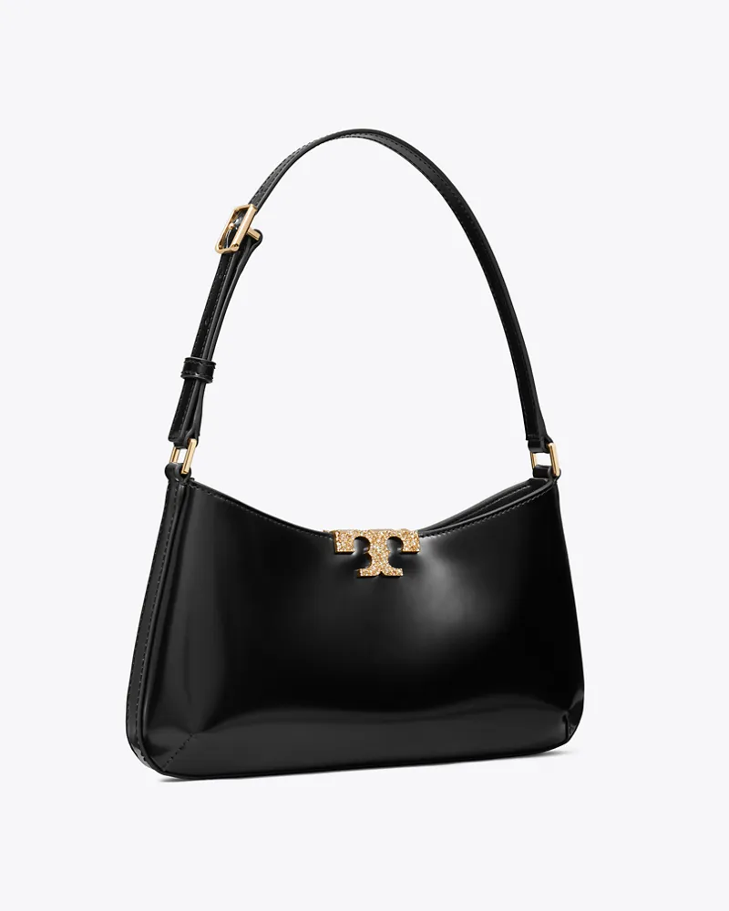 Tory Burch Damen Schmale Eleanor Schultertasche mit Pavé Black