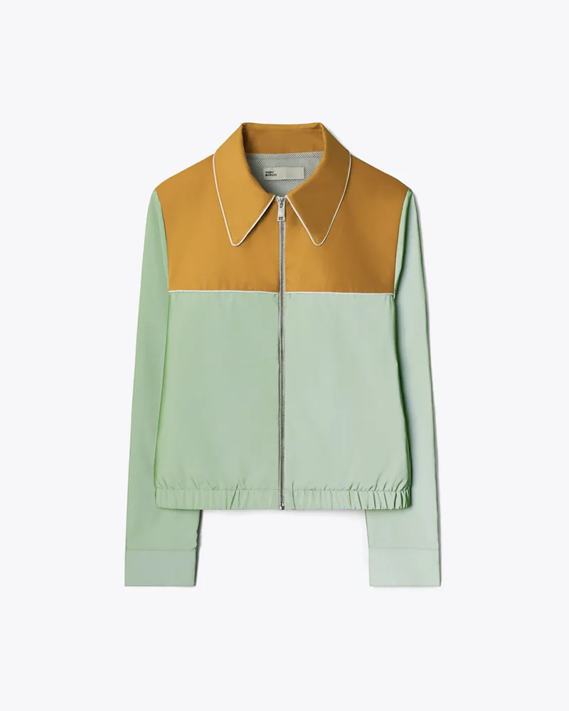 Tory Burch Damen Jacke aus reflektierendem Nylon Electric