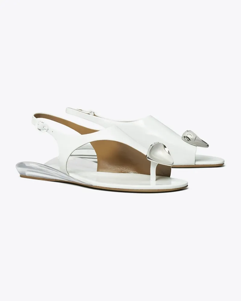 Tory Burch Damen Patos Slingback Bianco