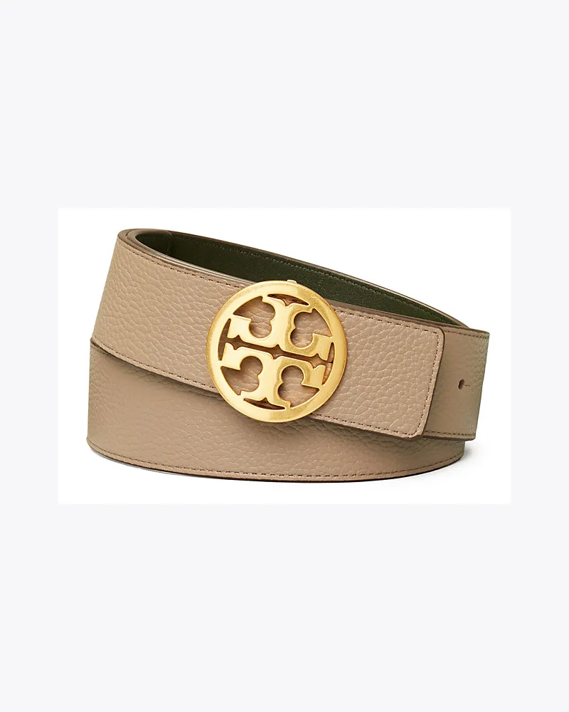 Tory Burch 3,8 cm Breiter Wendegürtel Mit Doppel-T Gray