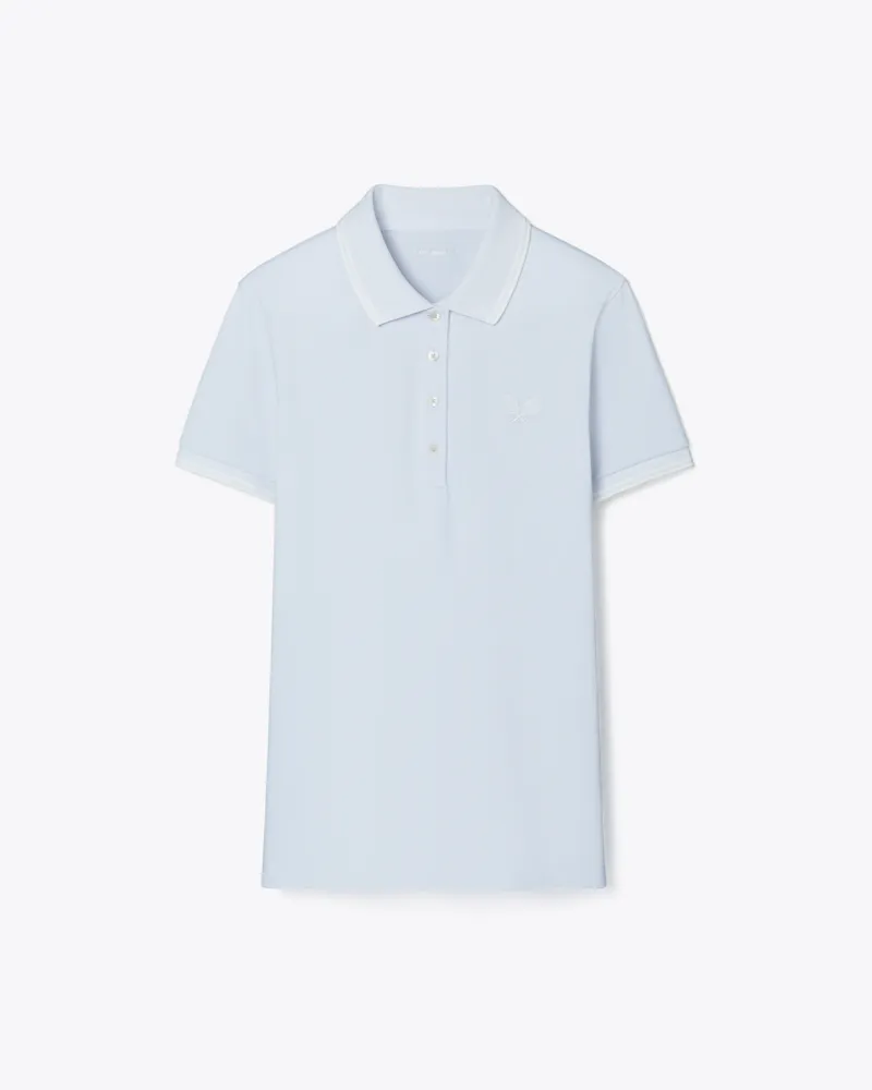 Tory Burch Damen Tennis-Poloshirt aus Funktionspiqué Light