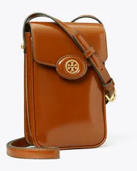 Tory Burch Robinson Spazzolato Phone Crossbody Dark