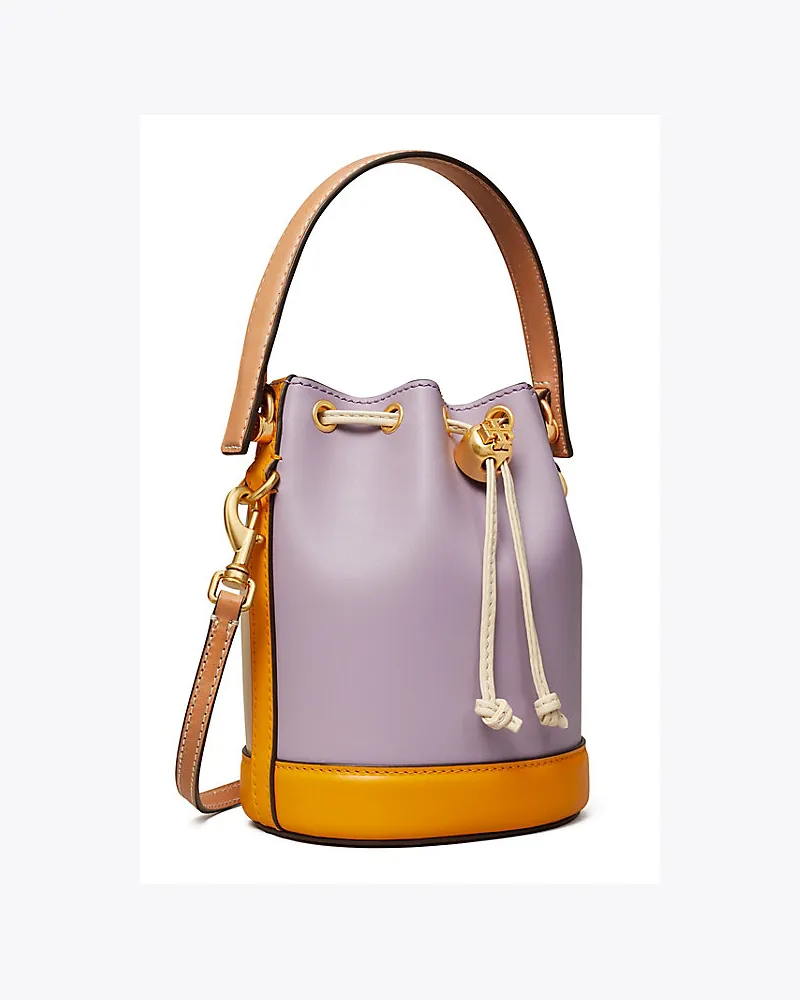 Tory Burch Mini-Beuteltasche In Colorblock-Optik Mit T-Monogramm 