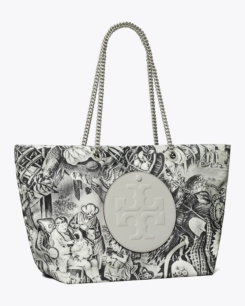 Tory Burch Damen Bedruckte Ella Tote Bag mit Kette Alien