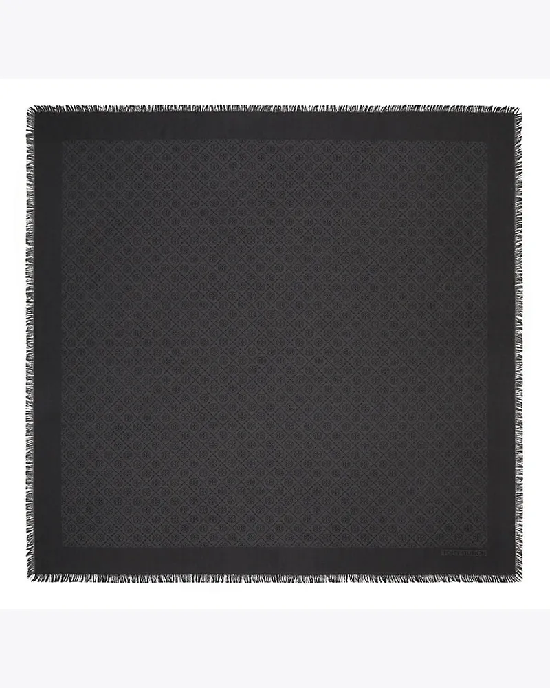 Tory Burch Diamond Dot Traveler Schal Aus Jacquard Black