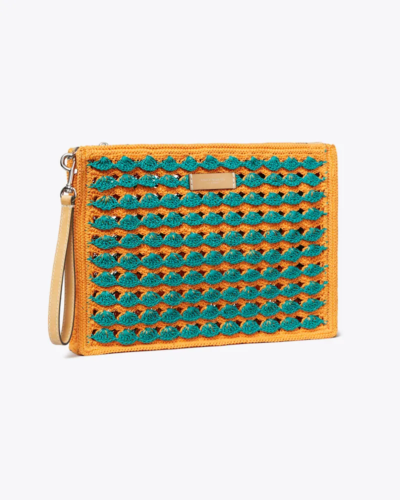 Tory Burch Damen Hand-Crocheted Pouch Multi
